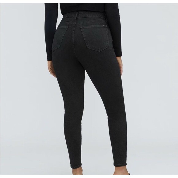 EVERLANE Women’s New Jeans 29 Regular Curvy Way High Skinny ORGANIC COTTON Black
